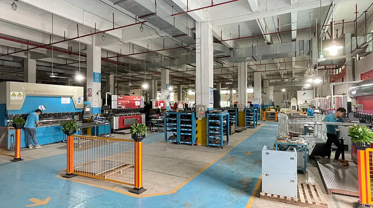 Dongji Custom Sheet Metal Fabrication Services - 30,000sqm smart factory interior with CNC laser cutting machines