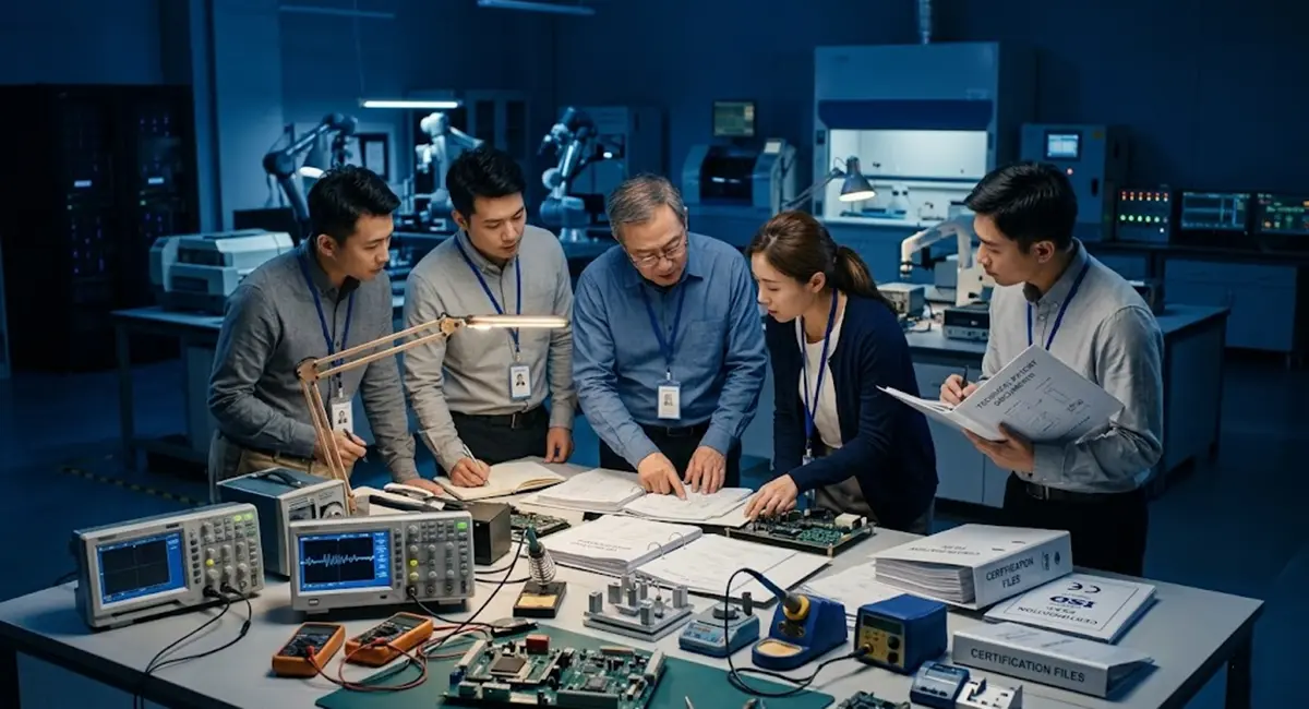 Dongji is a leading technical patents certified manufacturer with R&D engineers reviewing documents in our precision engineering laboratory