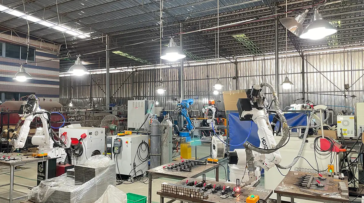 Dongji smart terminal OEM ODM manufacturer factory production line showing vending machines and smart lockers assembly in Jiangmen Guangdong China