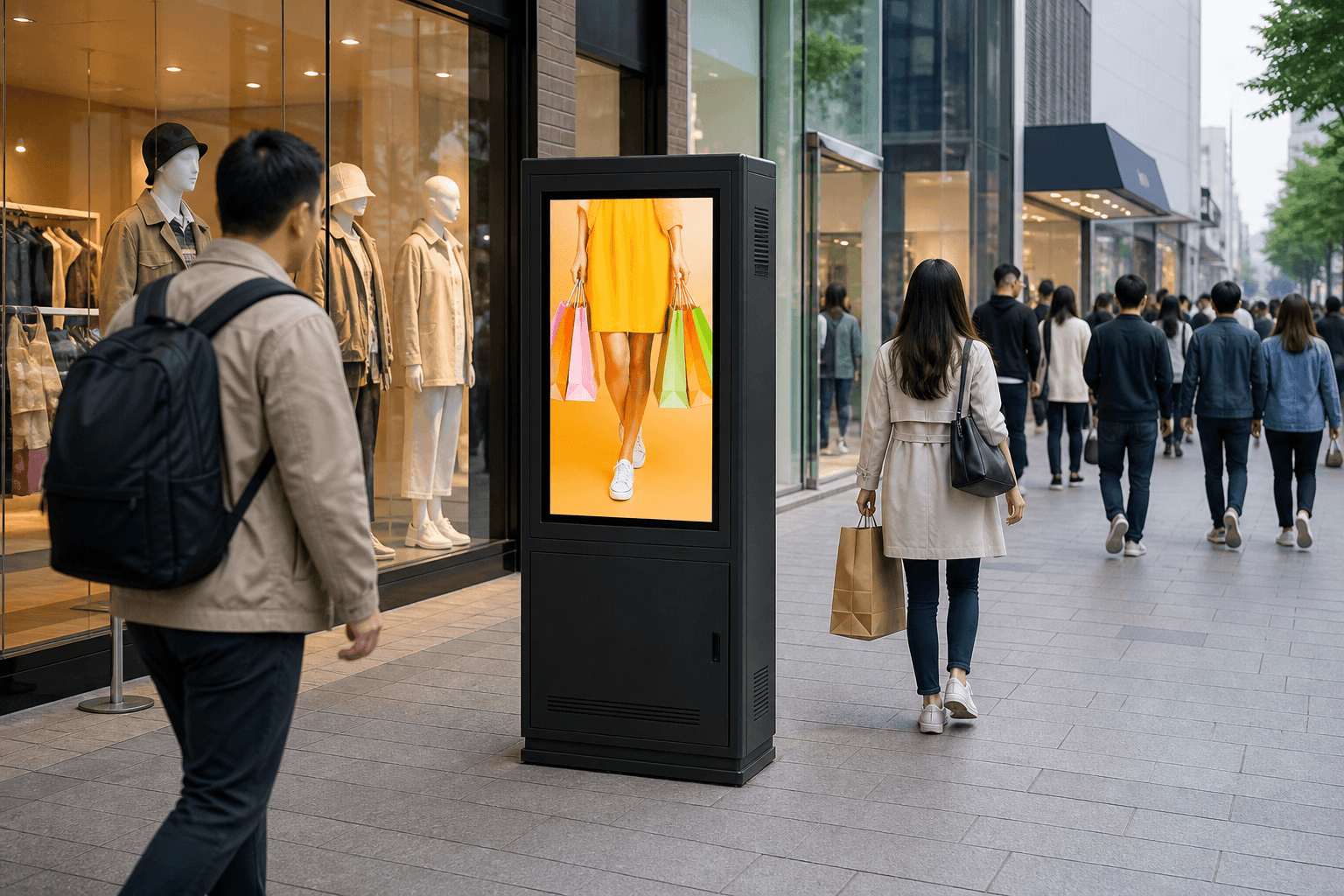 Custom Digital Signage Enclosure Cabinet with Service Door Access