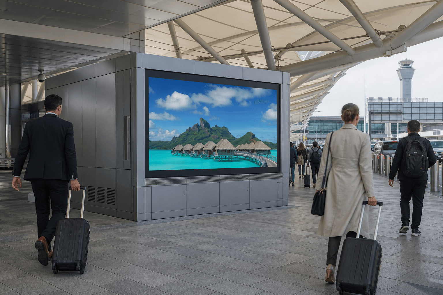 Aluminum LED Display Enclosure for Transit Hub Signage