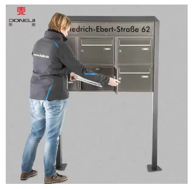 OEM Waterproof Stainless Steel Wall Mounted Office Mailbox with Security Lock - Image 3