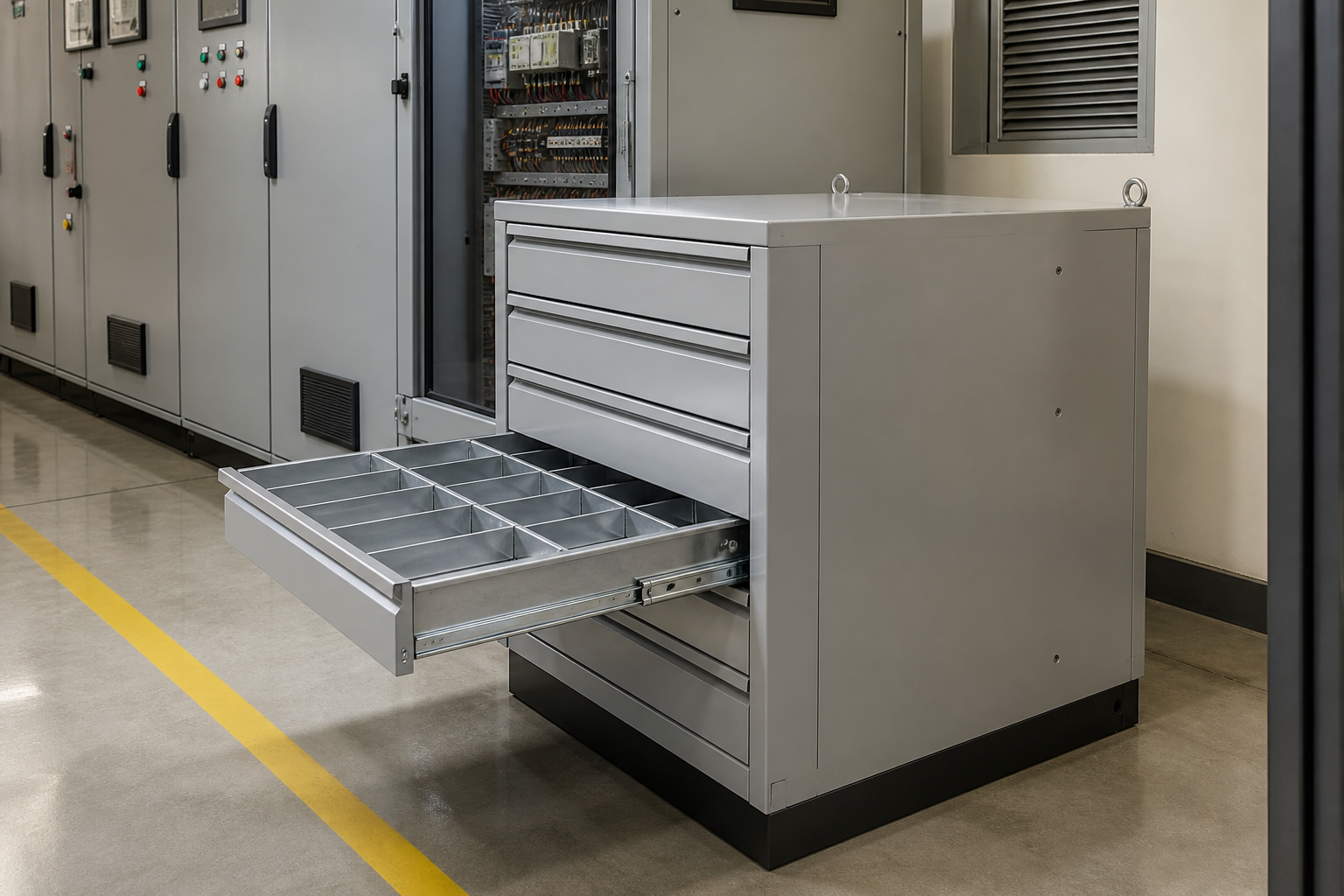 Archivador de Metal Personalizado con Cajón Deslizante de Aluminio para Paneles de Control Eléctrico Industrial